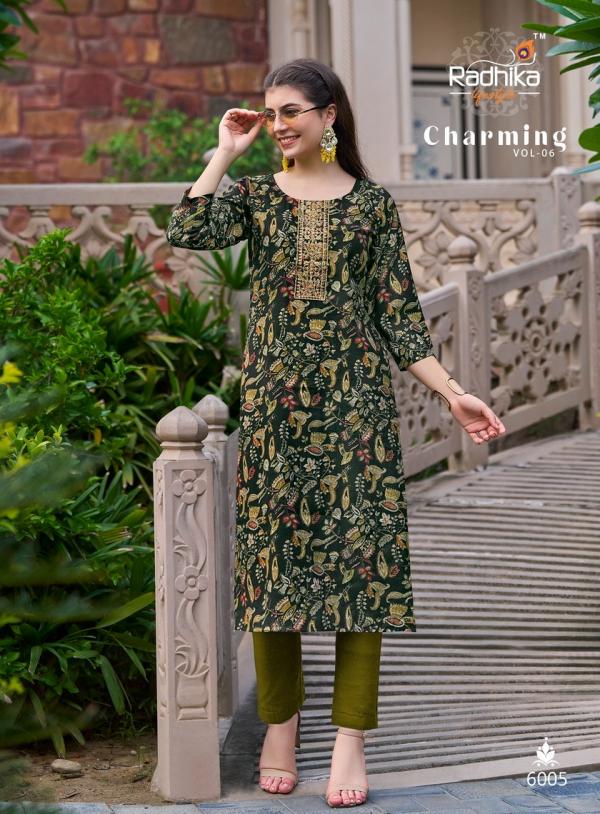 Radhika Lifestyle Charming Vol-6 – Straight Kurtis